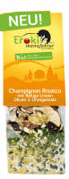 Champignon Risotto mit Beluga Linsen, Oliven & Orangensalz (mit Beluga Linsen aus dem Ländle)